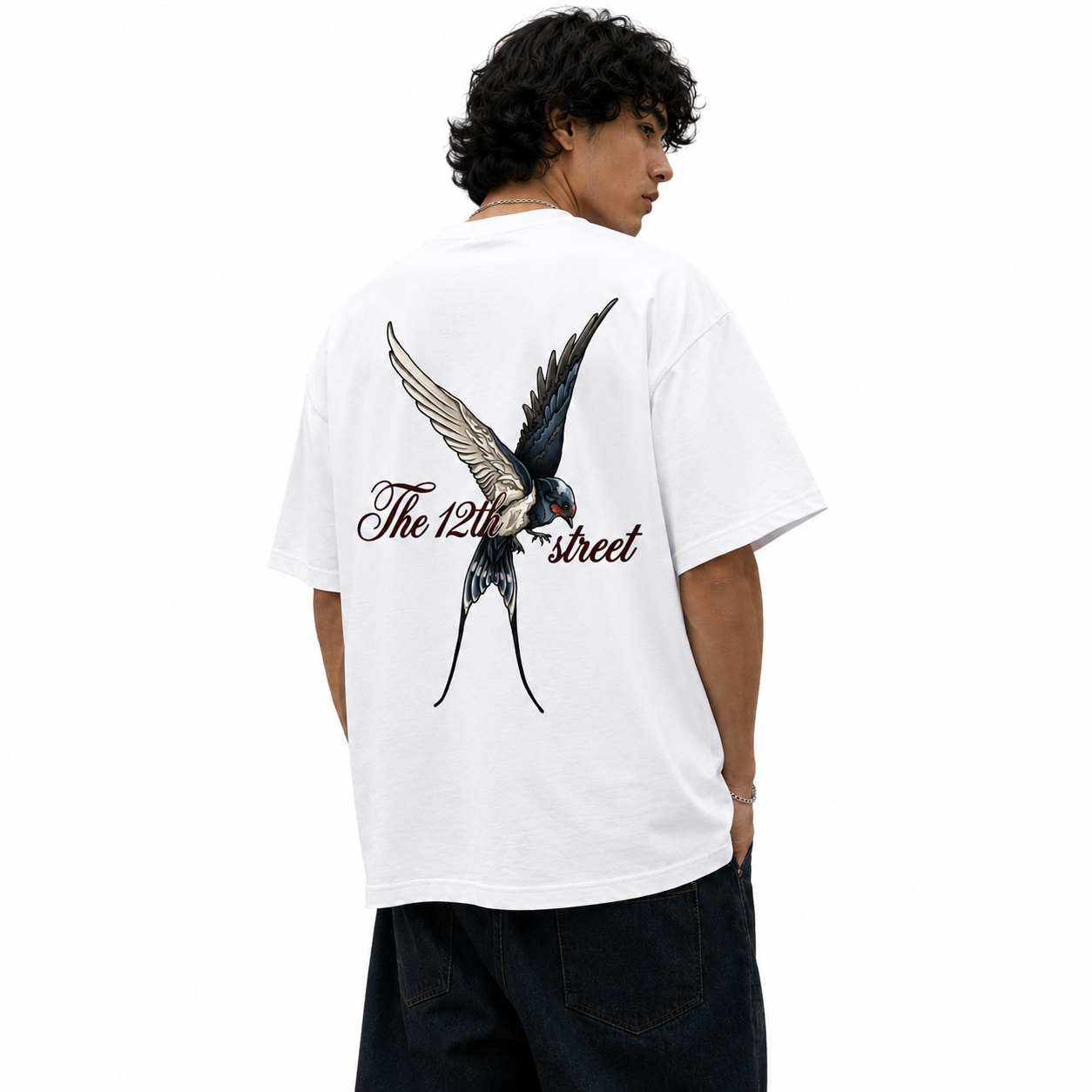 Signature Winged Graphic Oversized Tee ODMPOD