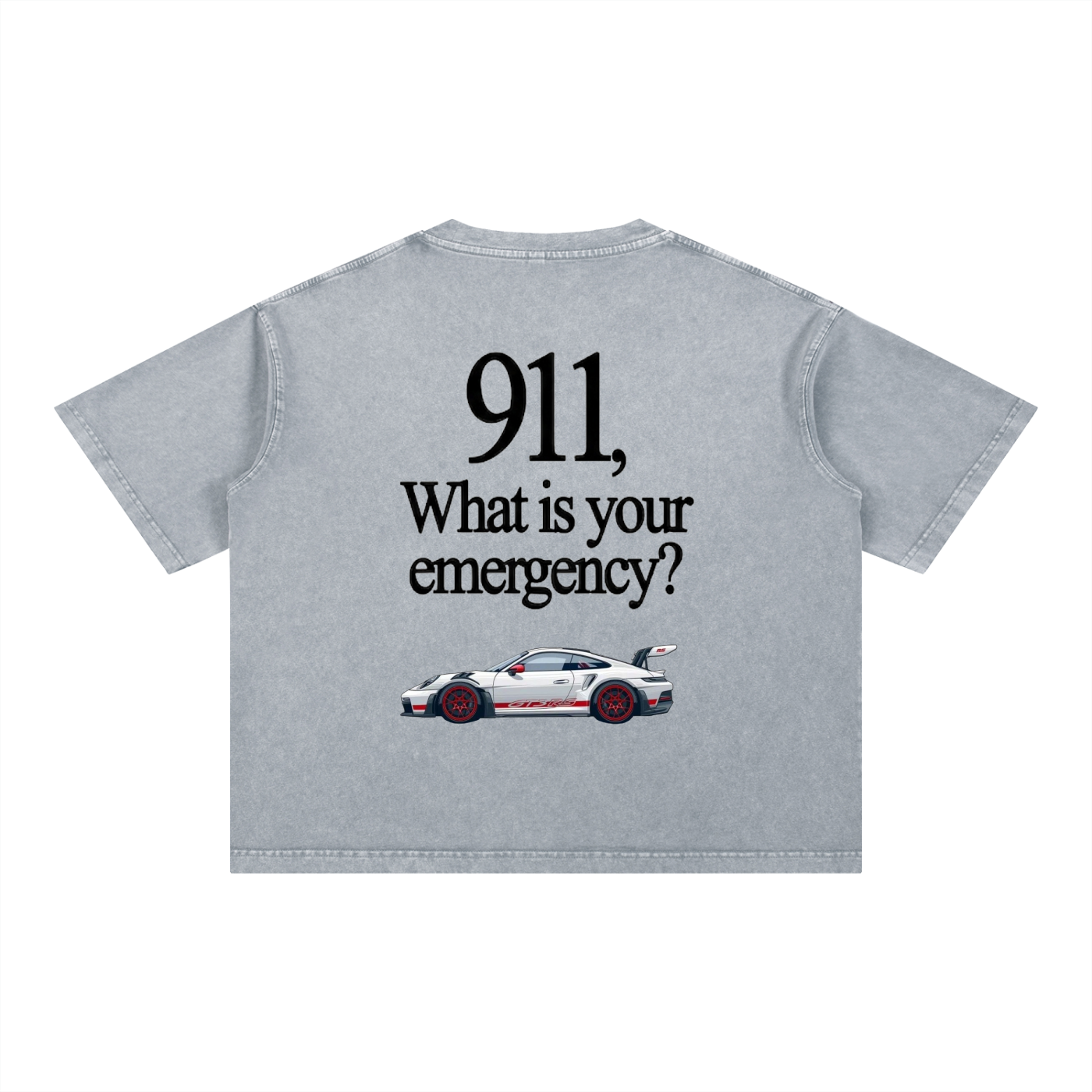 porche 911 mineral washed boxy T-shirt ODMPOD