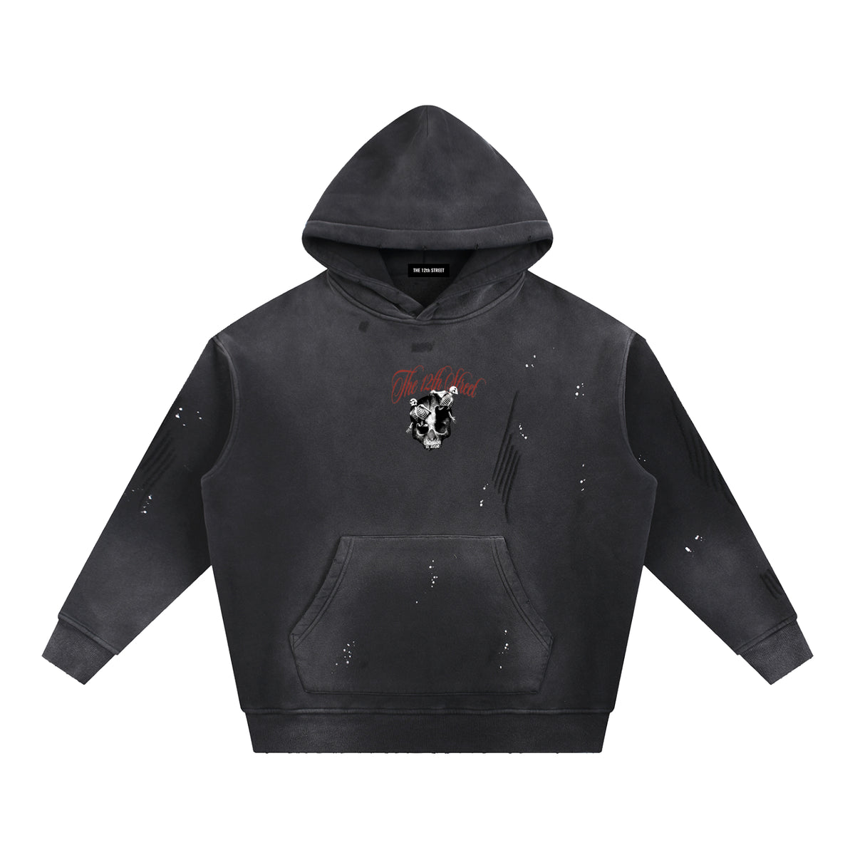 THE 12TH STREET Vintage Washed oversized Hoodie ODMPOD